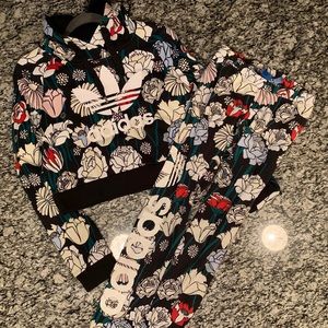 Adidas Crop Hoodie Set